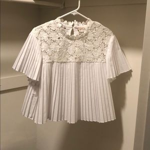 Zara crochet/pleated top